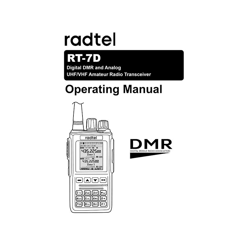 Radtel RT-7D Radio Operating Manual