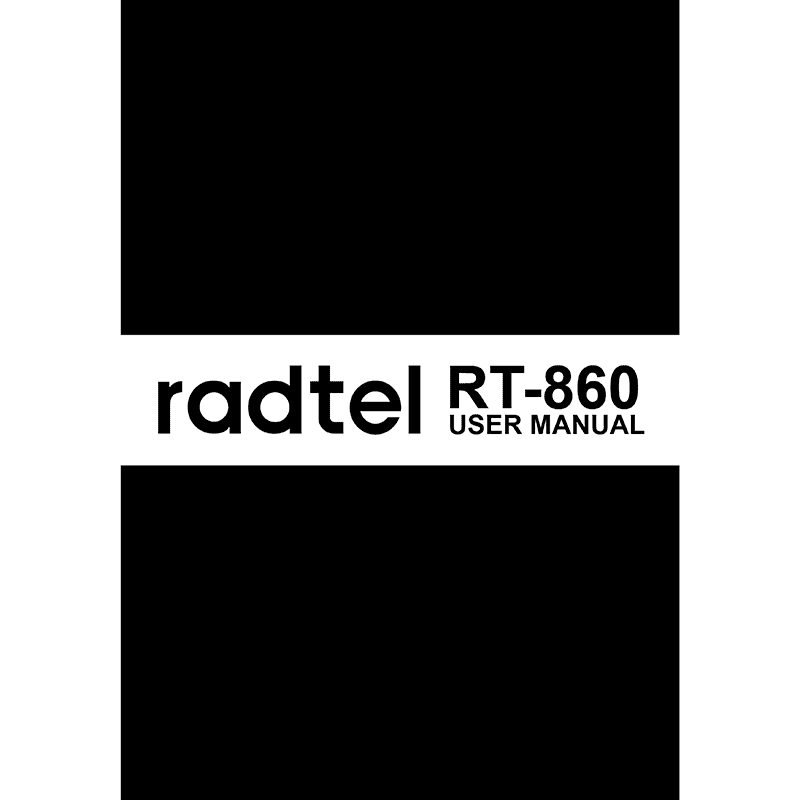 Radtel RT-860 Radio User Manual