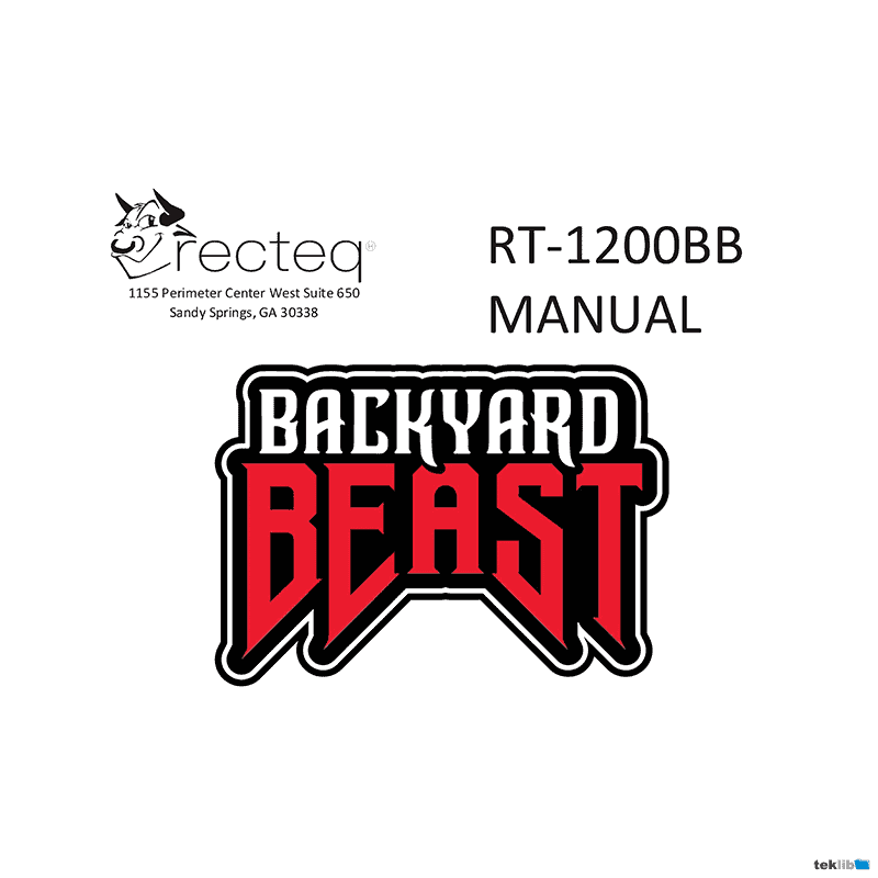 RECTEQ Backyard Beast 1200 Wood Pellet Grill Manual