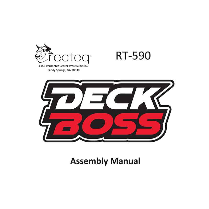 RECTEQ Deck Boss 590 Wood Pellet Grill Assembly Manual and Users Guide