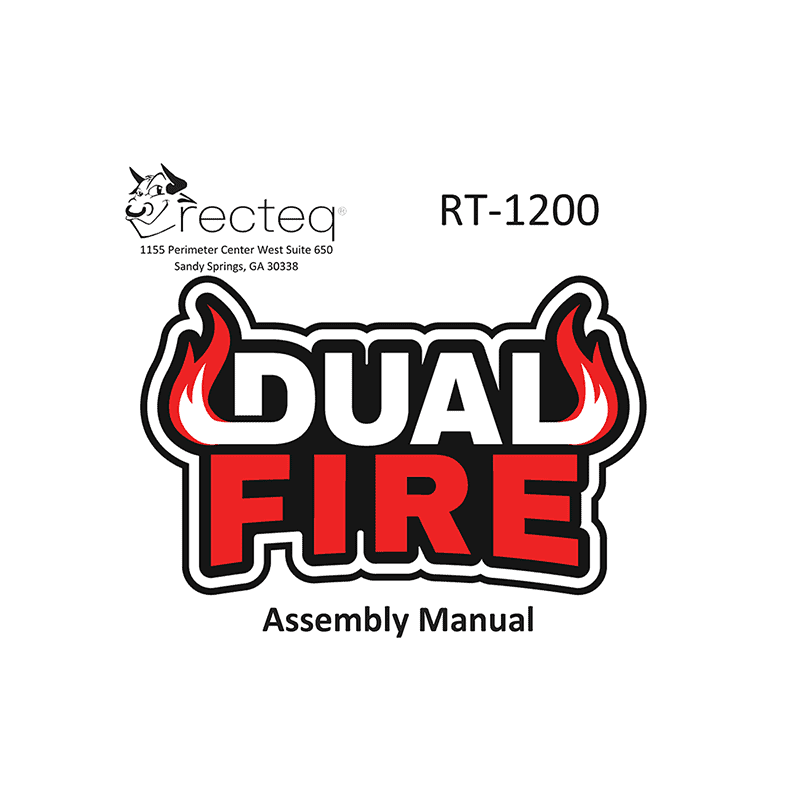 RECTEQ DualFire 1200 Wood Pellet Grill Assembly Manual and Users Guide