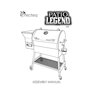 RECTEQ Patio Legend 410 Wood Pellet Grill Assembly Manual and Users Guide