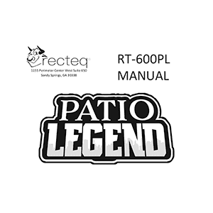 RECTEQ RT-600PL Patio Legend 600 Wood Pellet Grill Manual