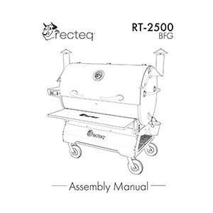 RECTEQ RT-2500 BFG Wood Pellet Grill Manual