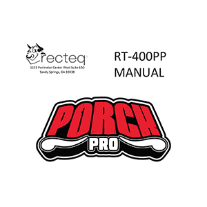 RECTEQ RT-400PP Porch Pro Wood Pellet Grill Manual