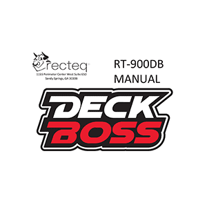 RECTEQ RT-900DB Deck Boss 900 Wood Pellet Grill Manual