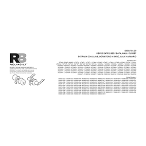 ReliaBilt Passage Door Handle 5285749 / 93680-029 Instruction Manual