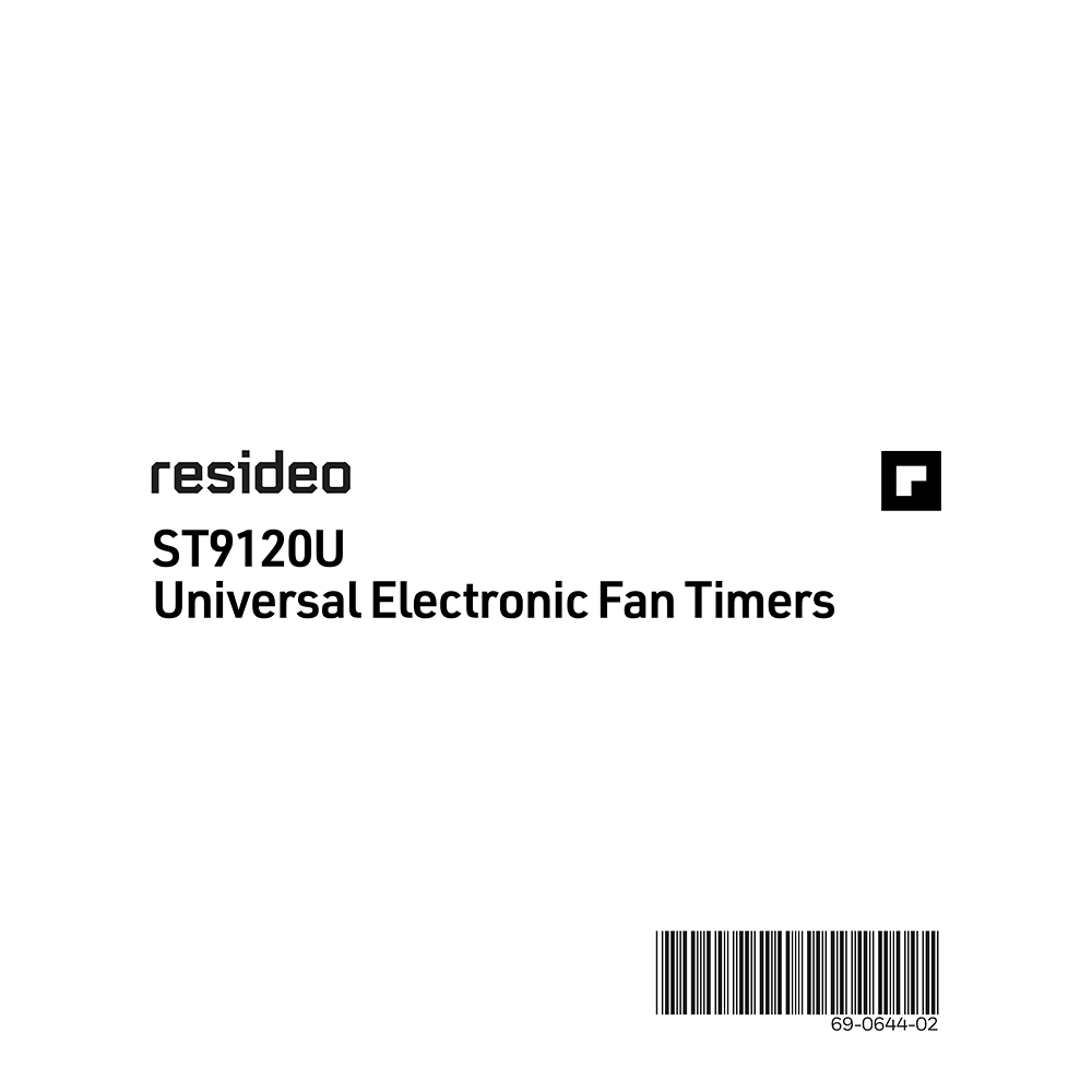 Resideo ST9120U Electronic Fan Timer Installation Instructions