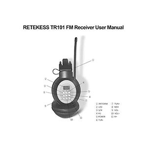 Retekess TR101 Headphone FM Receiver User Manual