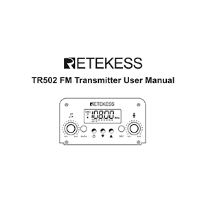 Retekess TR502 FM Transmitter User Manual