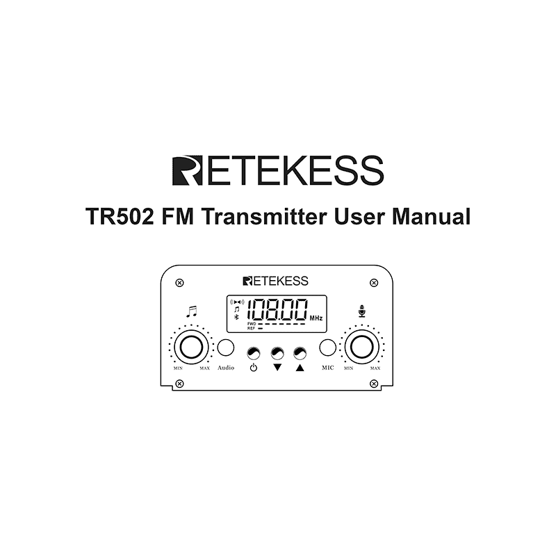 Retekess TR502 FM Transmitter User Manual