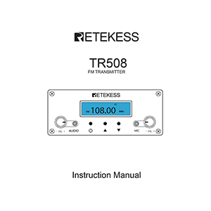Retekess TR508 FM Transmitter Instruction Manual