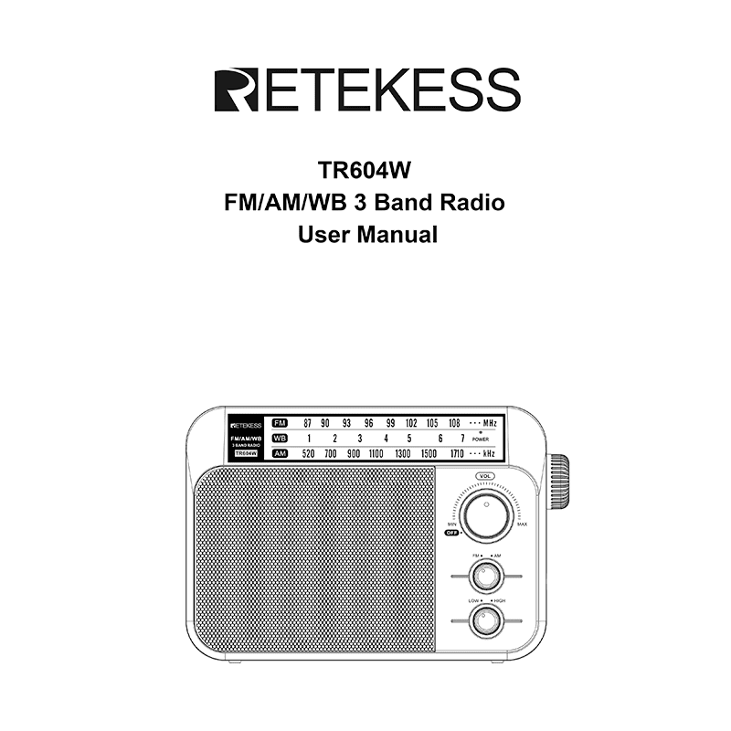 Retekess TR604W Radio User Manual