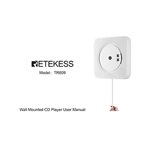 Retekess TR609 Wall Mounted CD Player User Manual