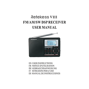 Retekess V111 FM/AM/SW DSP Receiver User Manual