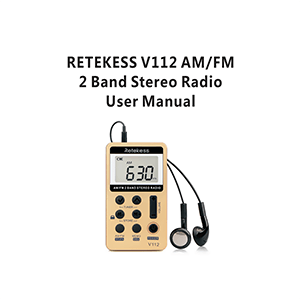Retekess V112 AM/FM 2 Band Stereo Radio User Manual