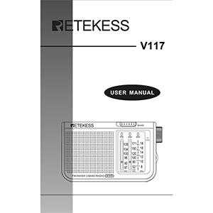Retekess V117 FM/AM/SW Radio User Manual