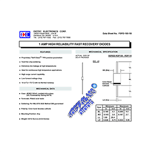 RGP106 Diotec 1A High Reliability Fast Recovery Diode Data Sheet