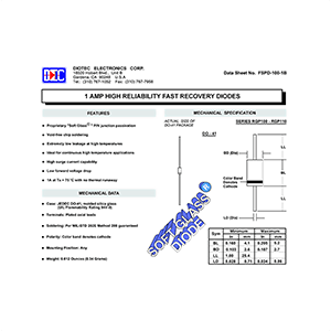 RGP108 Diotec 1A High Reliability Fast Recovery Diode Data Sheet