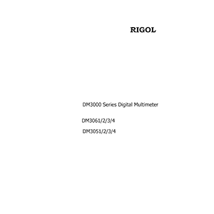 RIGOL DM3053 Digital Multimeter Manual