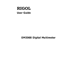Rigol DM3068 Digital Multimeter Manual