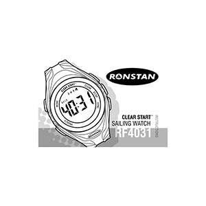 Ronstan Clear Start RF4031 Sailing Watch Operating Instructions