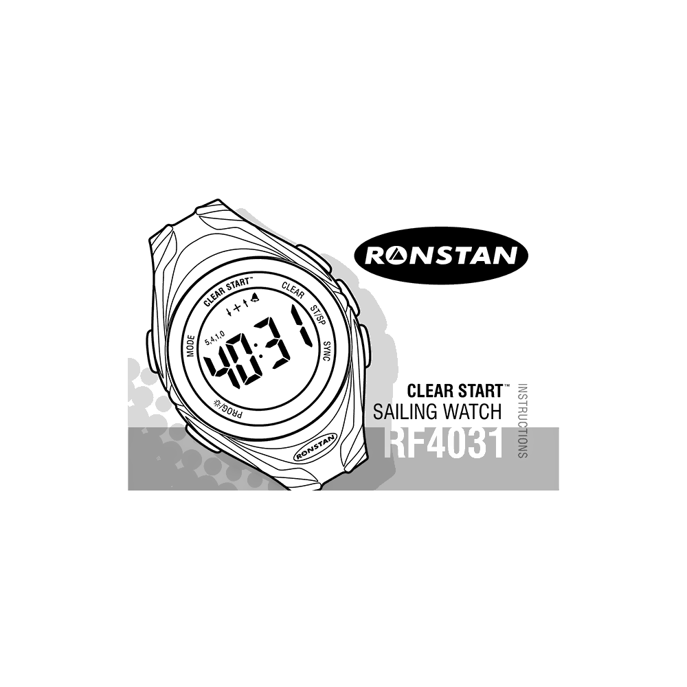 Ronstan Clear Start RF4031 Sailing Watch Operating Instructions