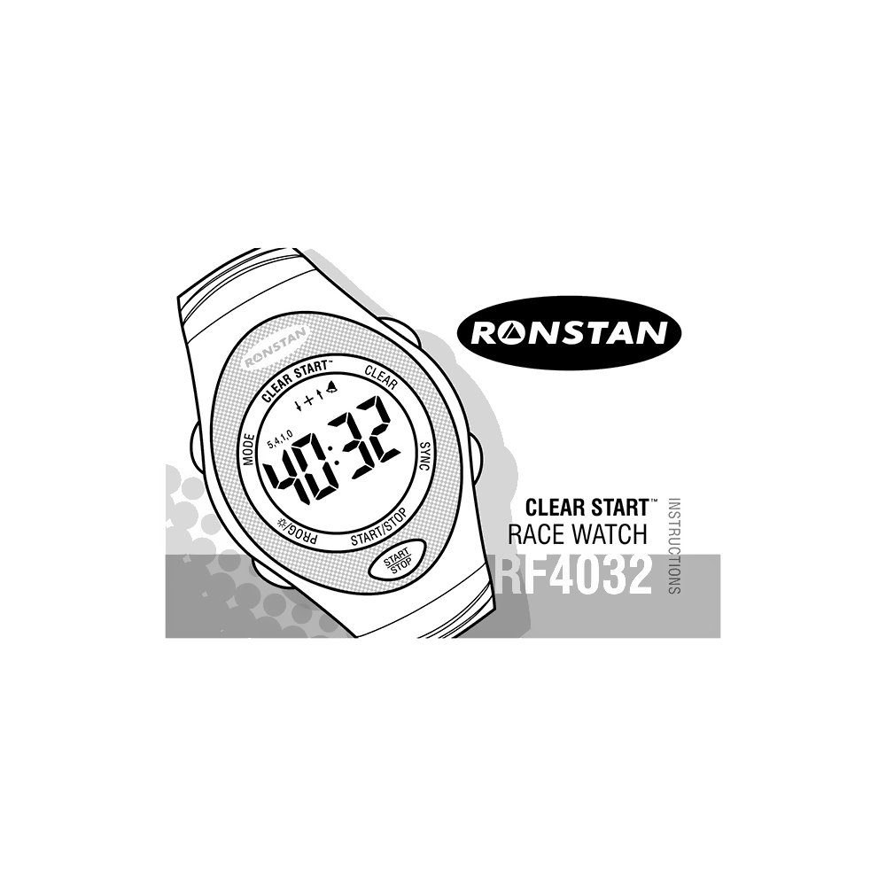 Ronstan Clear Start RF4032 Race Watch Operating Instructions