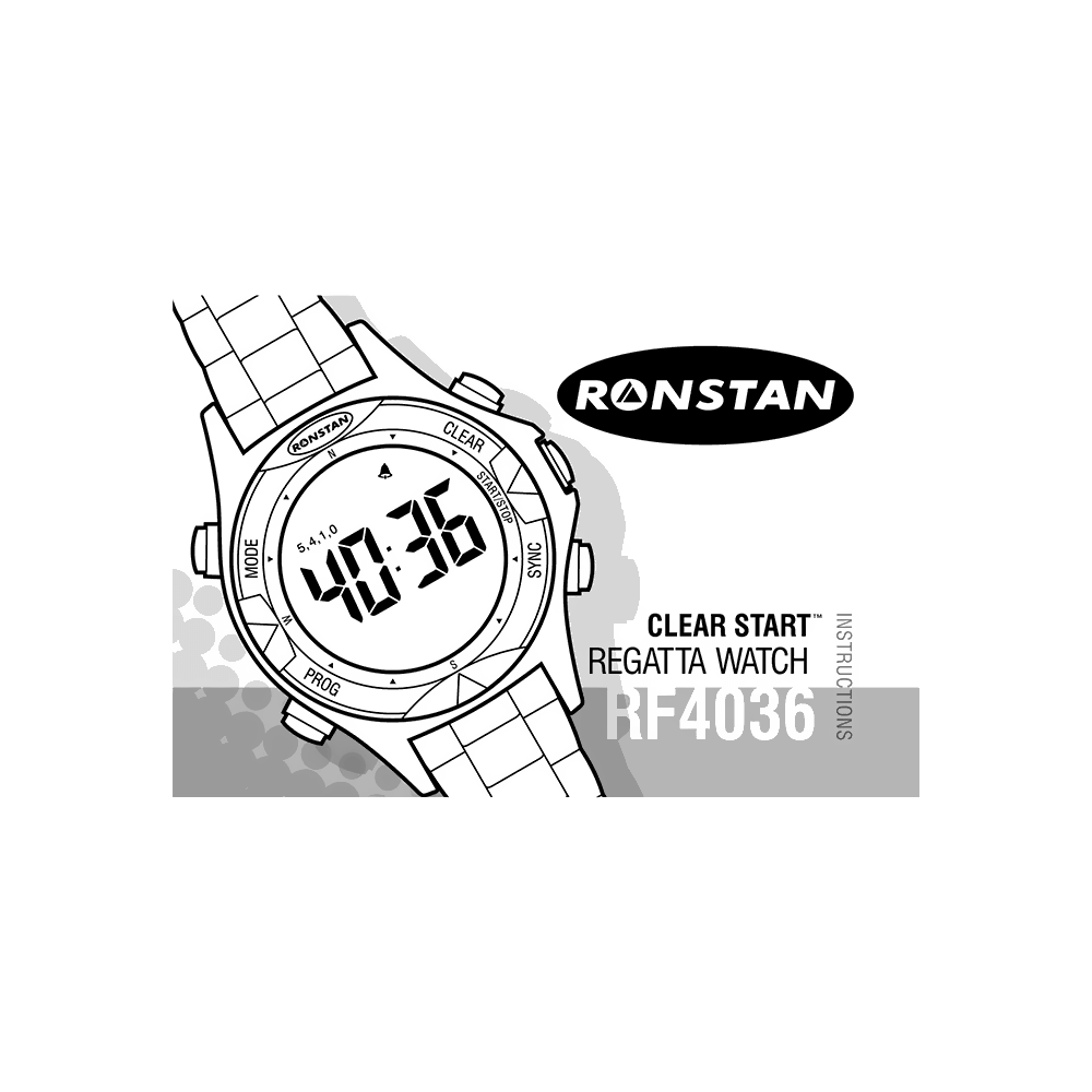 Ronstan Clear Start RF4036 Regatta Watch Operating Instructions