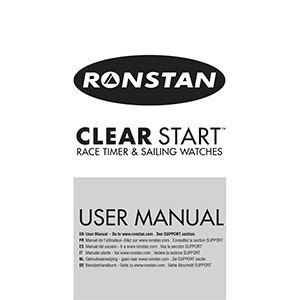 Ronstan RF4051A Clear Start Sailing Watch User Manual