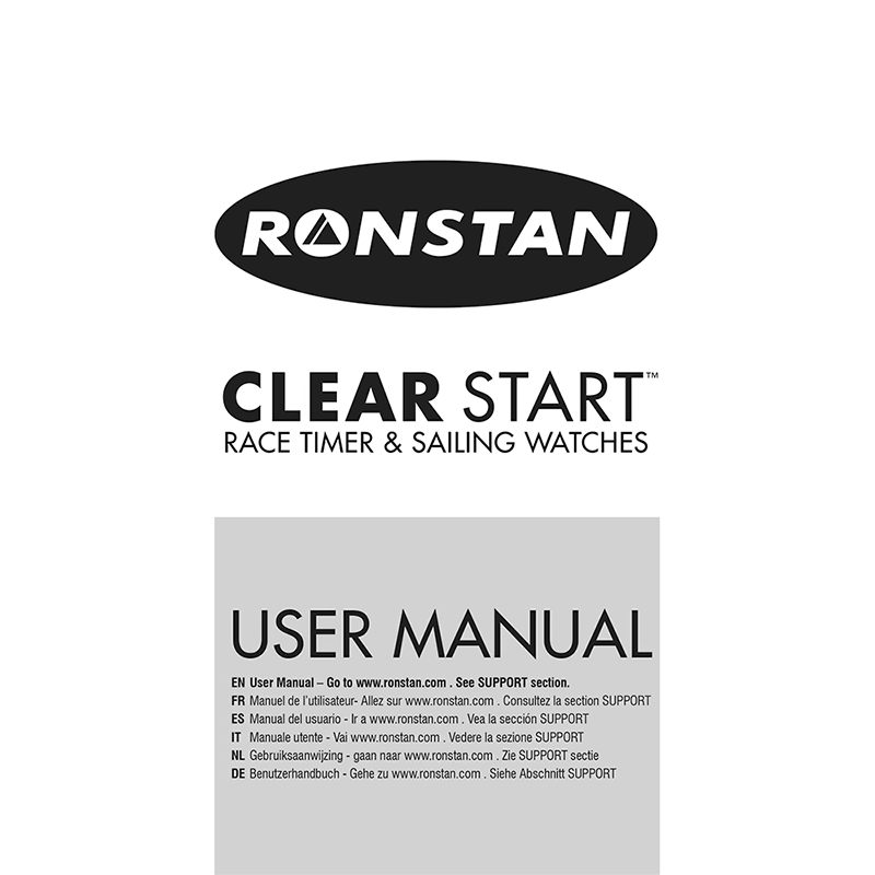 Ronstan RF4051A Clear Start Sailing Watch User Manual