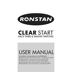 Ronstan RF4052 Clear Start Sailing Watch User Manual