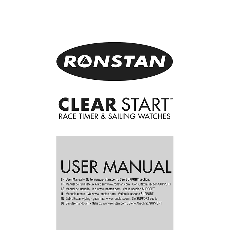 Ronstan RF4055 Clear Start Sailing Watch User Manual