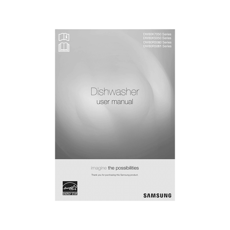 Samsung DW80R5060US / DW80R5060UG Dishwasher User Manual