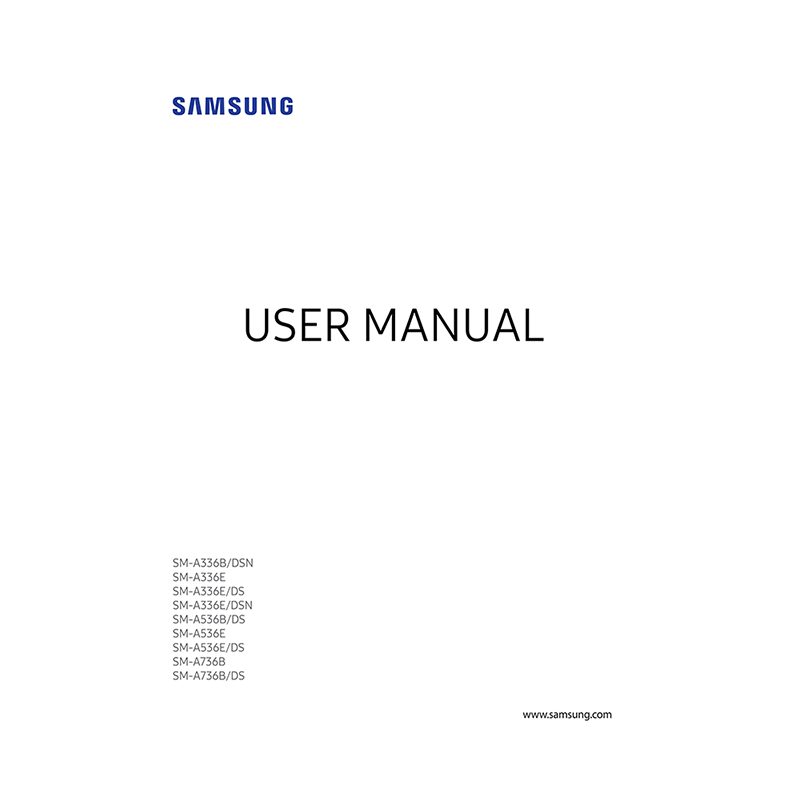Samsung Galaxy A73 5G Smartphone SM-A736B User Manual (Android 12, 13)