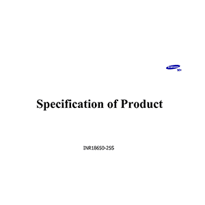 Samsung SDI INR18650-25S Lithium-ion Rechargeable Cell Datasheet