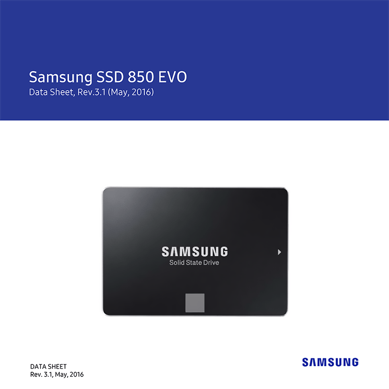 Samsung SSD 850 EVO 120GB SATA MZ-75E120 Data Sheet