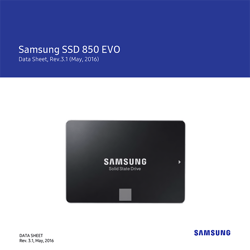 Samsung SSD 850 EVO 1TB SATA MZ-75E1T0 Data Sheet