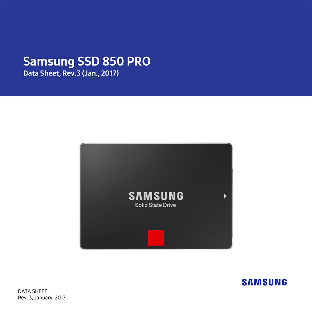 Samsung SSD 850 PRO 1TB SATA MZ-7KE1T0 Data Sheet