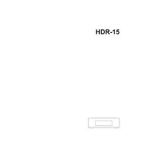 Sangean HDR-15 Tabletop Clock Radio User Manual