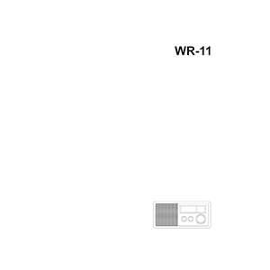 Sangean WR-11 Tabletop AM/FM Radio User Manual