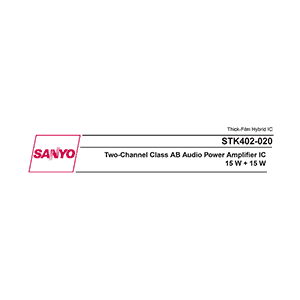 Sanyo STK402-020 Audio Power Amplifier Data Sheet