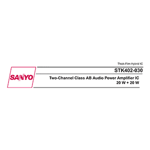 STK402-030 Sanyo Audio Power Amplifier Data Sheet