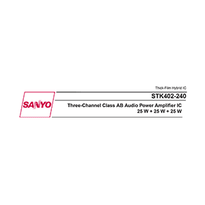 Sanyo STK402-240 Audio Power Amplifier Data Sheet