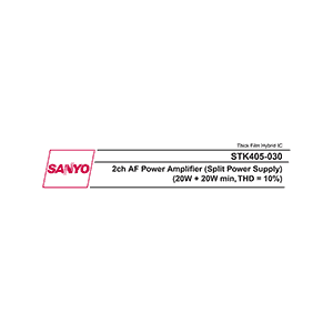 Sanyo STK405-030 Audio Power Amplifier Data Sheet
