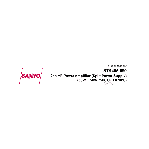 Sanyo STK405-090 Audio Power Amplifier Data Sheet