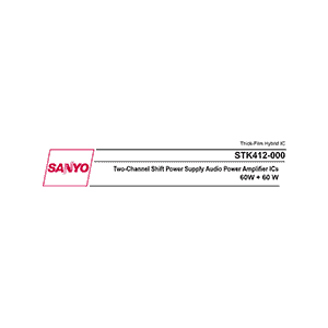 Sanyo STK412-000 Audio Power Amplifier Data Sheet