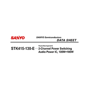 Sanyo STK415-130-E Audio Power Amplifier Data Sheet