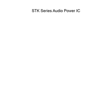 STK4196X Sanyo Audio Power Amplifier Data Sheet