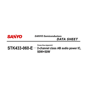 STK433-060-E Sanyo Audio Power Amplifier Data Sheet